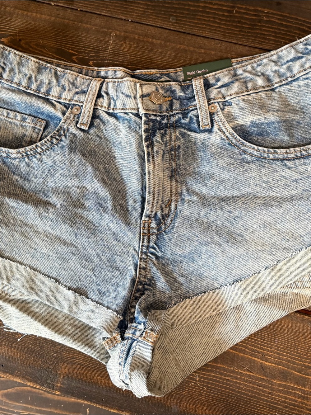 wild fable Light Wash Rolled Hem Denim Shorts